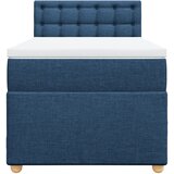  Krevet s oprugama i madracem plavi 90 x 200 cm od tkanine | shoptok.hr