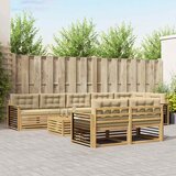  Set vanjskih sofa 9 kom. Bijela i bež Poliester 79 x 79 x 37 cm | shoptok.hr