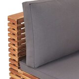  Srednja sofa sa sivim jastukom od masivne tikovine | shoptok.hr