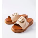 Gemre Beige platform sandals Michelle | Shoptok.si