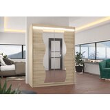 ADRK Klizni ormar s ogledalom i LED rasvjetom RENZO 150 - SONOMA-SONOMA HRAST | shoptok.hr