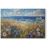  XXL slika - Seascape – wildflowers and a view of the rough sea 160x107 | shoptok.hr