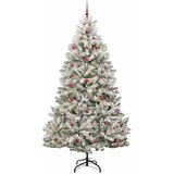  Umjetno božićno drvce Zelena i bijela 240 cm PVC i metal | shoptok.hr