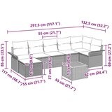  8-dijelni vrtni sofa set s jastučićima crna Poli ratan Akacija | shoptok.hr