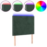 Maison Chic led posteljno vzglavje - vzglavna omarica - nočna omarica temno zeleno 90x5x118/128 cm žamet, (21709576) Cene