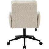 MID.YOU VRTLJIVI STOL kovina, tekstil črna, bež | Shoptok.si