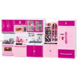 Set kuhinjskog namještaja za lutke, pribor za hladnjak i štednjak, ružičaste boje | shoptok.hr