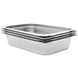 vidaXL Gastronomske posode 4 kosi GN 1/1 100 mm nerjaveče jeklo Cene