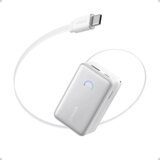 Anker Nano Power Bank 10000 mAh, 45W z vgrajenim USB-C kablom, bel Cene