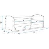 BMS Drveni dječji krevet LUKI 1 - 160x80cm - AUTO160x80 cm bijeli | shoptok.hr