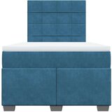  Krevet s oprugama i madracem plavi 120 x 190 cm baršun | shoptok.hr