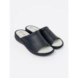 BOSHIMAO Women's flip-flops with leather insole navy blue | Shoptok.si