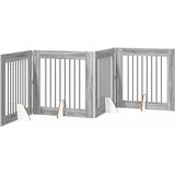  Vrata za pse s postoljem 4 pcs Siva sonoma 80 x 80 cm | Eponuda.ba