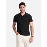 Ombre BASIC men's single color pique knit polo shirt - black | Shoptok.si
