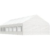 vidaXL Paviljon s streho bel 13,38x5,88x3,75 m polietilen Cene
