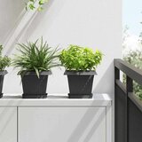  Kvadratna cvetlična posoda 24 pcs Črna 20 x 20 x 16 cm Plastika, (5000207794) | Shoptok.si