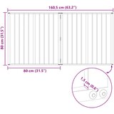  Vrata za pse 2 pcs Crna 80 x 80 cm Cinkani čelik | Shoptok.si