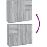  Komoda boja sivog hrasta 91x29,5x75 cm od konstruiranog drva | shoptok.hr