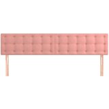  Posteljno vzglavje 2 kosa roza 90x5x78/88 cm žamet | Shoptok.si