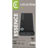 Cellular Line prijenosni punjač Essence 20.000 mAh crni | shoptok.hr