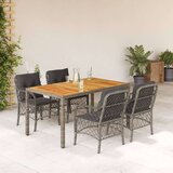  5-dijelni vrtni blagovaonski set sivi od poliratana | shoptok.hr