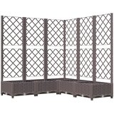  Vrtna sadilica s rešetkom smeđa 120 x 120 x 121,5 cm PP | Eponuda.ba