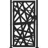  Vrtna vrata crna 100x175 cm čelična svjetlosna dizajna | shoptok.hr