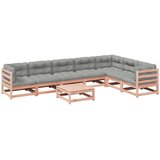  8-dijelni set vrtnih sofa s jastucima masivno drvo duglazije | shoptok.hr