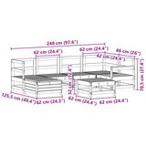  Vrtna sedežna garnitura 7-delna impregnirana trdna borovina, (21145638) | Shoptok.si