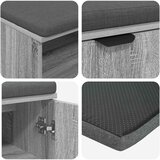  Klupa za hodnik s jastukom Sivi Sonoma 60 x 38 x 46 cm | shoptok.hr