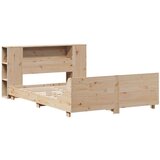 vidaXL Posteljni okvir brez vzmetnice 135x190 cm trdna borovina | Shoptok.si