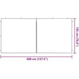  Stranska stena zabavnega šotora 2 pcs Antracit 400 x 195 cm, (5000218847) | Shoptok.si