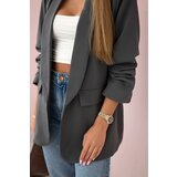 Kesi Włoski Elegant jacket with lapels Graphite | shoptok.hr
