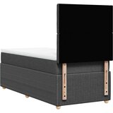  Krevet s oprugama i madracem tamnosivi 90 x 190 cm od tkanine | shoptok.hr