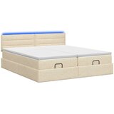  Krevet od pjene s madracem i LED-om Krem 180 x 200 cm Tkanina | shoptok.hr
