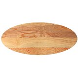 Stolna ploča svjetlosmeđa 140x60x4 cm ovalna masivna hrastovina | Eponuda.com