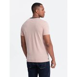 Ombre Men's t-shirt with raw finish - pink | Eponuda.ba