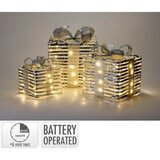  Set 3x LED božićnih dekoracija 90xLED/2xAA + 3xAA + 3xAA topla bela pokloni/srebrna | Eponuda.com