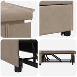 Krevet-sofa na razvlačenje Sivo-smeđa 194 x 67 x 82 cm | Eponuda.com