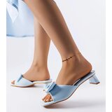 D/CEO Gemre Blue heeled flip-flops with a bow Oak | shoptok.hr