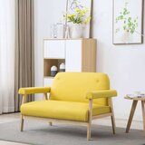 vidaXL Dvosjed od tkanine žuti | shoptok.hr