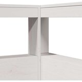  Knjižnica vzglavje L-oblike bela 75 cm trdna borovina | Shoptok.si