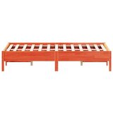 vidaXL Posteljni okvir voščeno rjav 120x190 cm trdna borovina | Shoptok.si
