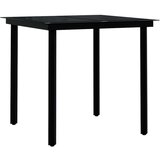  5-dijelni vrtni blagovaonski set s jastucima crni | shoptok.hr