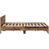  Okvir kreveta s uzglavljem s uzglavljem Staro drvo 140 x 200 cm | shoptok.hr