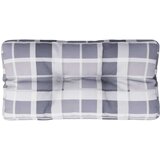  Jastuk za palete sivi karirani 80 x 40 x 12 cm od tkanine | shoptok.hr