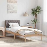  Okvir kreveta Smeđa i taupe 75 x 190 cm Masivna borovina | shoptok.hr