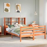 vidaXL Knjižna postelja brez vzmetnice vošč. rjava 140x200cm trden les | Shoptok.si