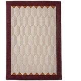 Flair Rugs Bordo rdeča/v naravni barvi ročno tkana volnena preproga 120x170 cm Apex Border Wool – | Shoptok.si