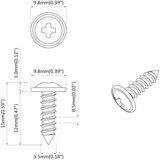  Samoupravni čavao 2 pcs Crna 3,5 x 12 mm Željezo | shoptok.hr